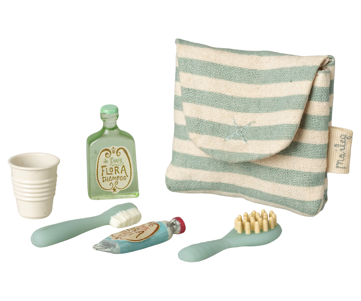 Toilettentasche Maus blau