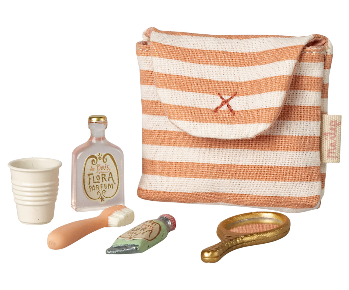 Toilettentasche Maus koralle